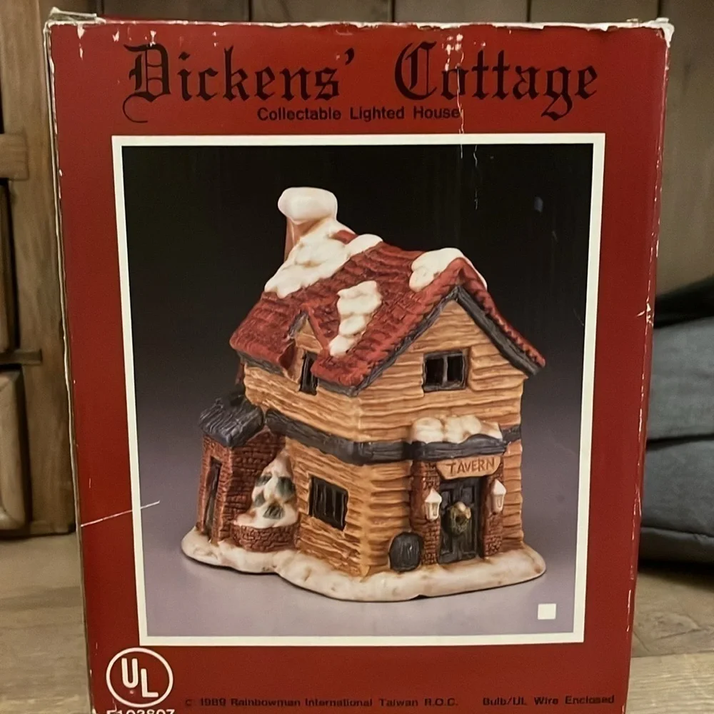 Kurt Adler Dickens Cottage Bakery Lighted House 1989 Collectible Ceramic Vintage